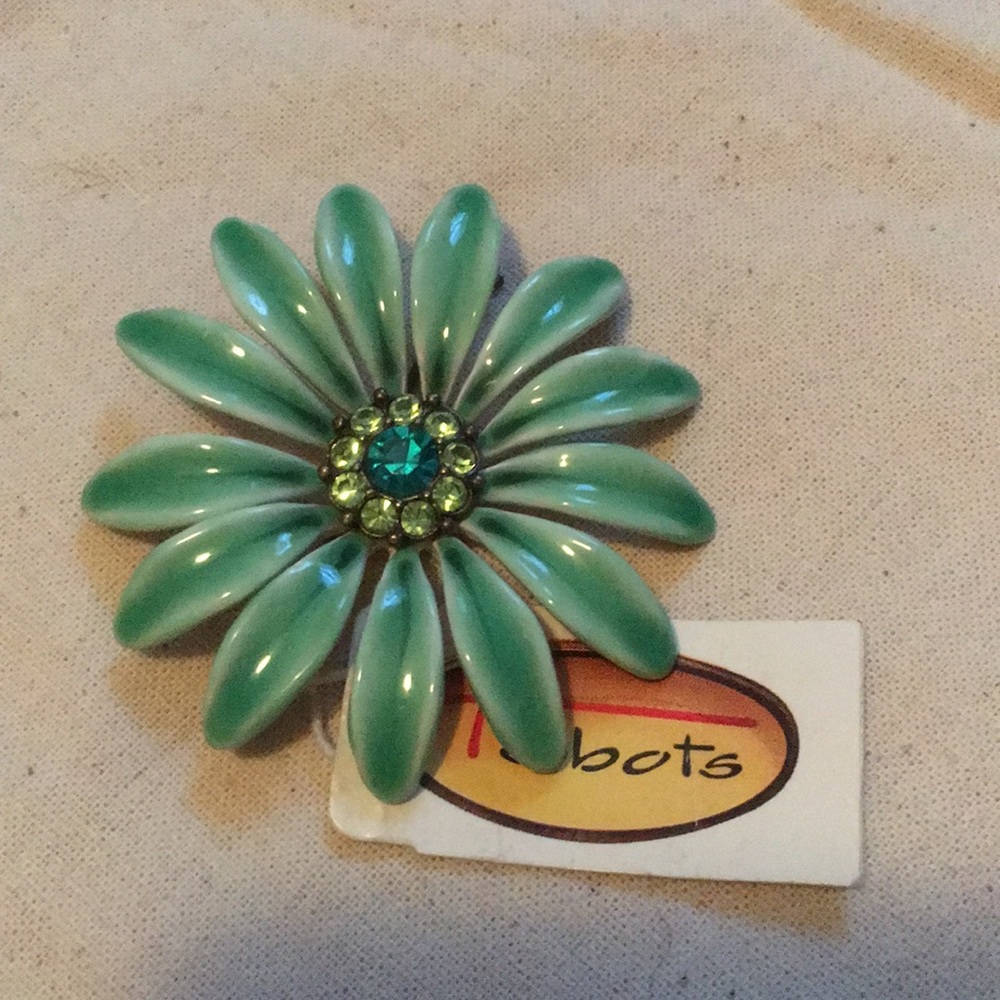 Talbots NWT Flower Gemstone Brooch